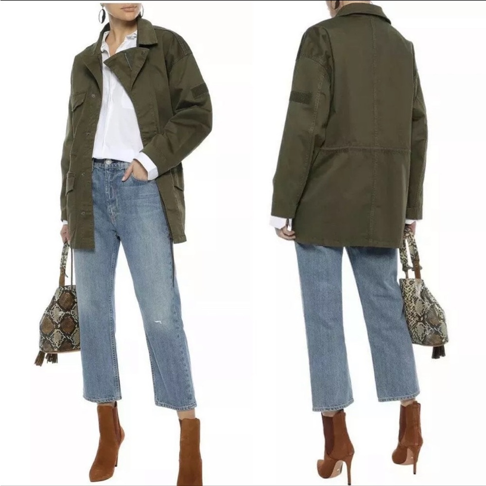 CURRENT/ELLIOT THE UPDATED INFANTRY CANVAS Cargo Utility JACKET Green 2/m NEW